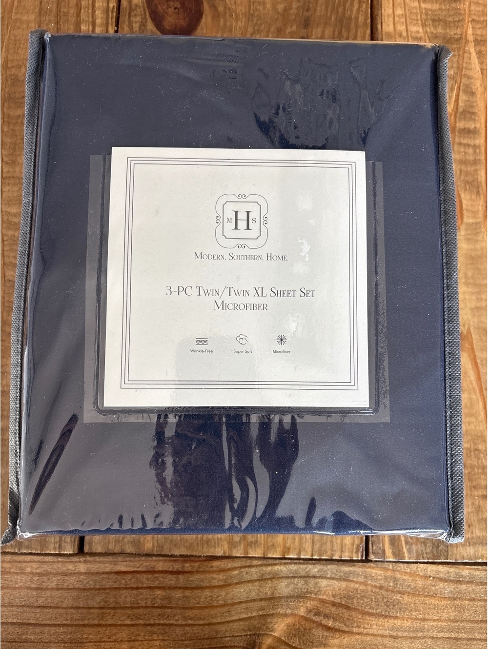 New Modern Southern Home 3-PC Twin Twin XL Bed Sheet Set Microfiber Navy